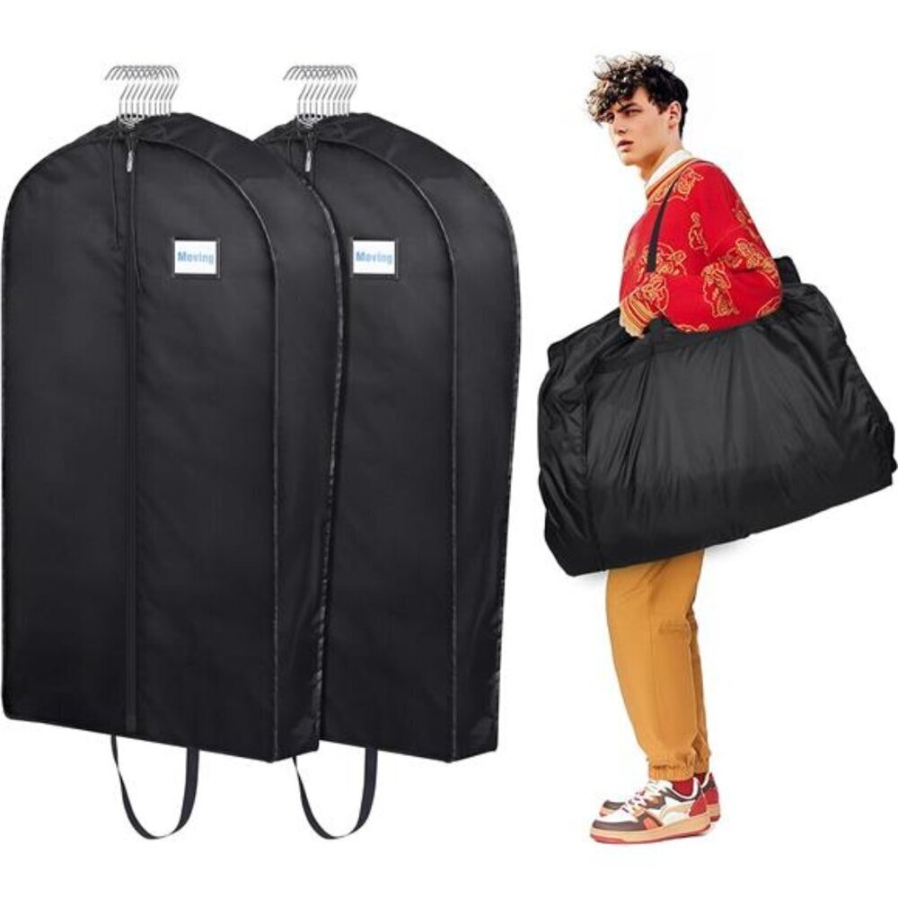 Travel Garment Bags Large Capacity Suit Covers Waterproof 2-Pack